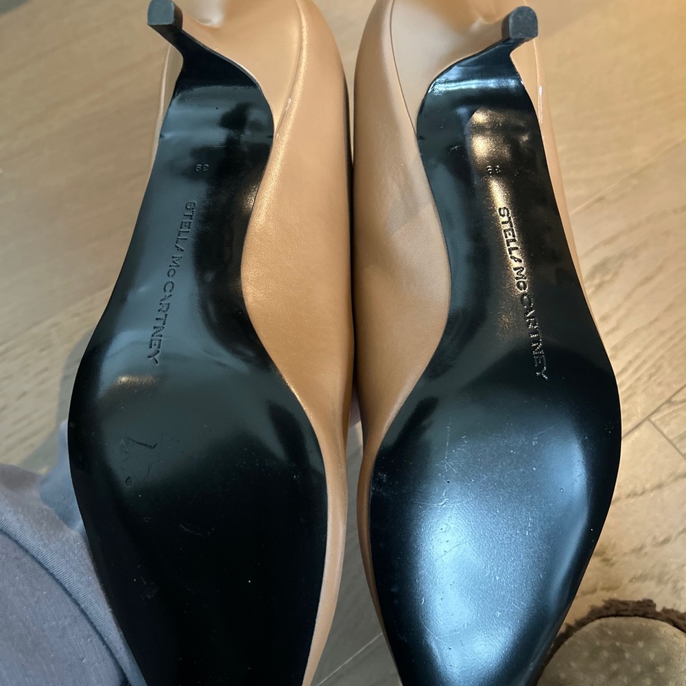 Stella McCartney Tan Pointed Low Kitten Heel Ankle Booties Size: 39 (8.5) - Picture 8 of 10